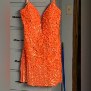 Jovani orange dress